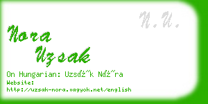 nora uzsak business card